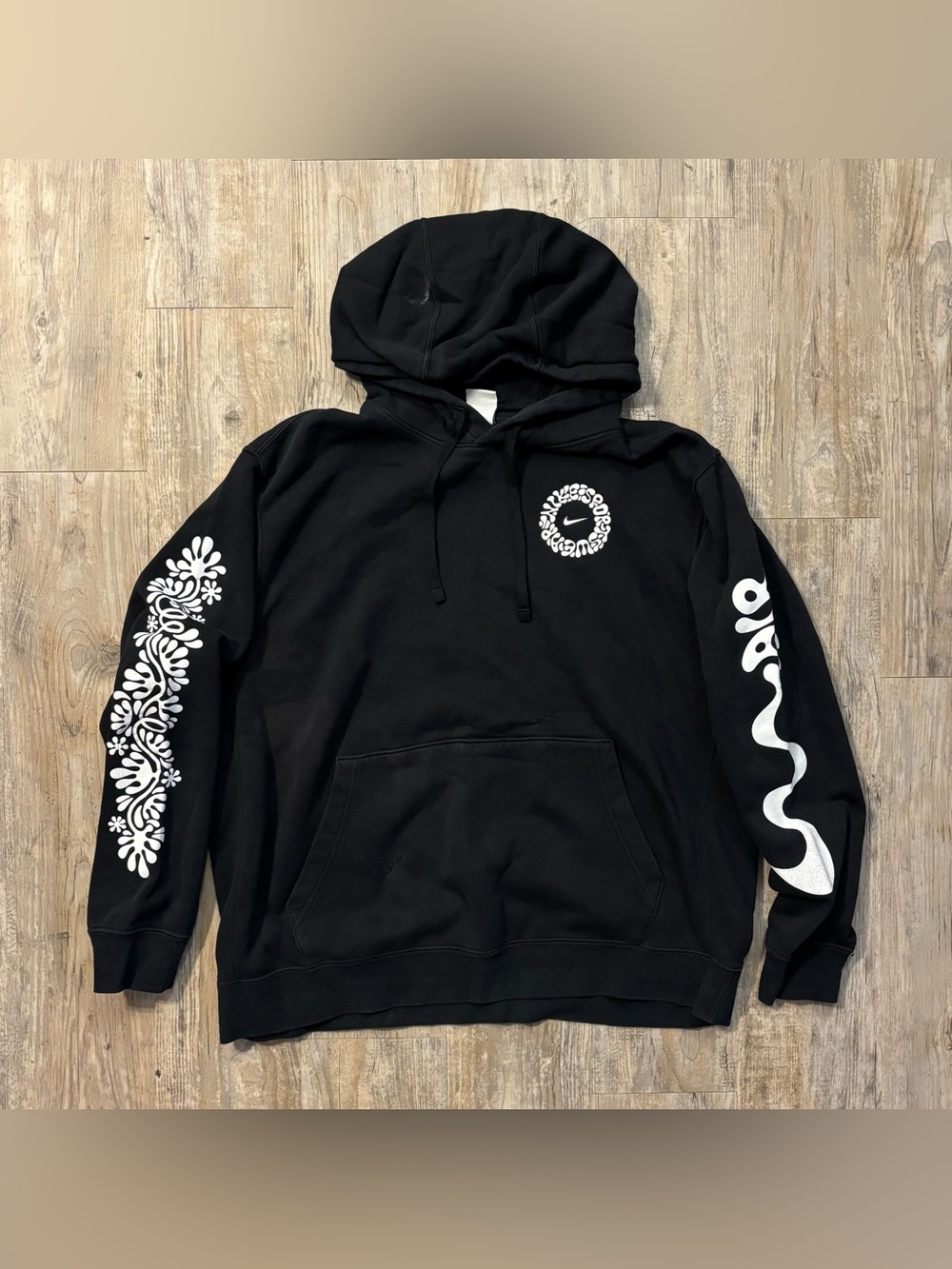 RARE Nike x Gordon Luke “Squiggles and Wiggles” Graphic Hoodie (XL) Black, White